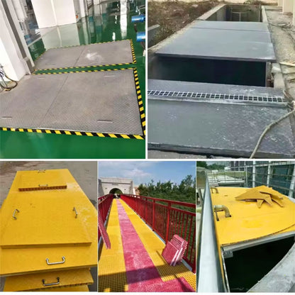 Solid Top FRP Grating 1220x3660mm 38x38mm mesh